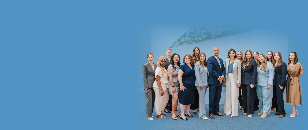 Portrait of Taradash Given, P.C. team, against a blue background.